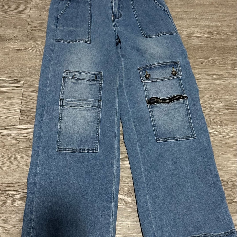 Forever 21 Light Blue Denim Pants kids 11/12